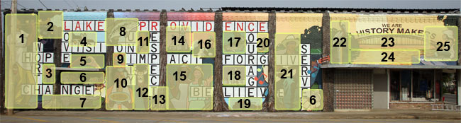Elements of the mural